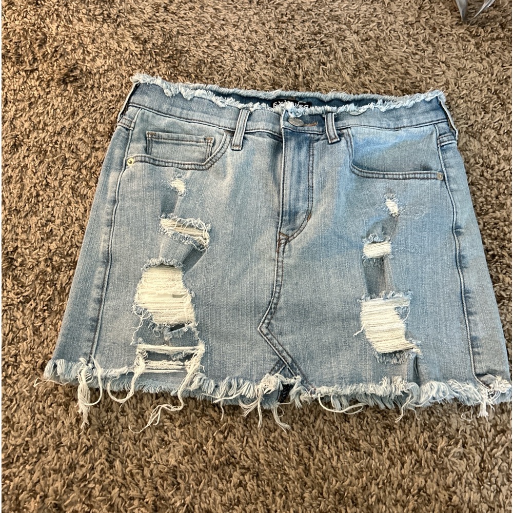 express jean skirt size 4